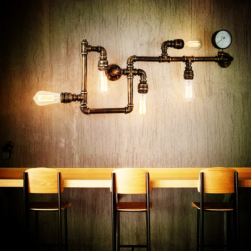 Modern Nordic Industrial Light Water Pipe Wall Lamps Remote Control Wall Light for Foyer Bar Coffee Dining room Home Decor
Modern Nordic Industrial Light Water Pipe Wall Lamps Remote Control Wall Light for Foyer Bar Coffee Dining room Home Decor