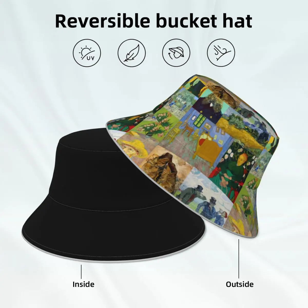 Van Gogh Bucket Hat Colorful Paintings Streetwear Classic Reflective Fisherman Hats Men Women Double-sided Wear Sun Hat
Van Gogh Bucket Hat Colorful Paintings Streetwear Classic Reflective Fisherman Hats Men Women Double-sided Wear Sun Hat