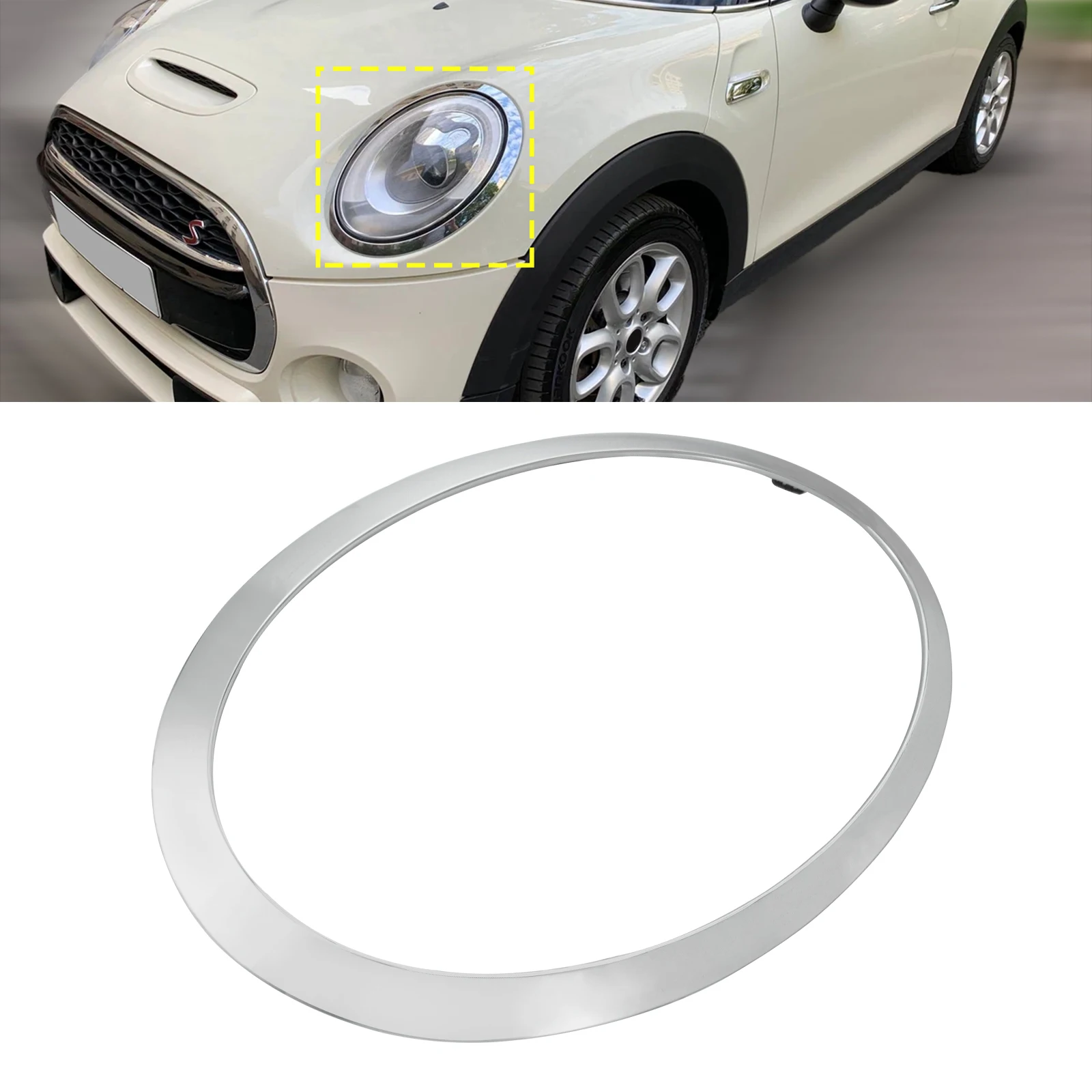 N/S хромированная накладка на кольцо фары слева ближняя сторона для Mini Cooper F55 F56 F57 13-19
N/S хромированная накладка на кольцо фары слева ближняя сторона для Mini Cooper F55 F56 F57 13-19