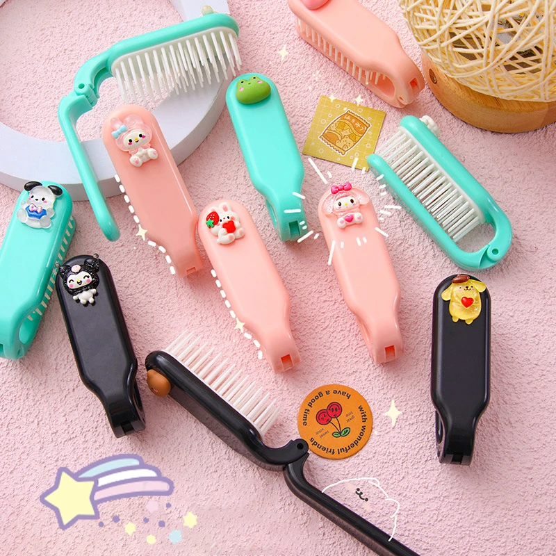 Kawaii Sanrio Складная Расческа Mymelody Cinnamoroll Kuromi аксессуары Милая аниме Мини Портативная Массажная расческа Парикмахерская подарок для девочек 
Kawaii Sanrio Складная Расческа Mymelody Cinnamoroll Kuromi аксессуары Милая аниме Мини Портативная Массажная расческа Парикмахерская подарок для девочек