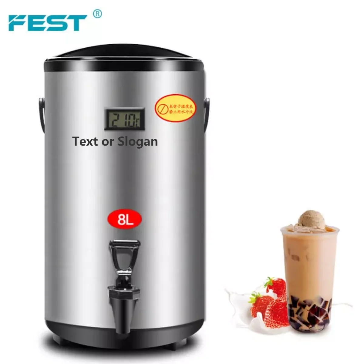 Bubble Tea Container Bubble tea equipment milk tea warmer bucket stainless steel double-layer heat insulation barrels 2 gallons
Bubble Tea Container Bubble tea equipment milk tea warmer bucket stainless steel double-layer heat insulation barrels 2 gallons
