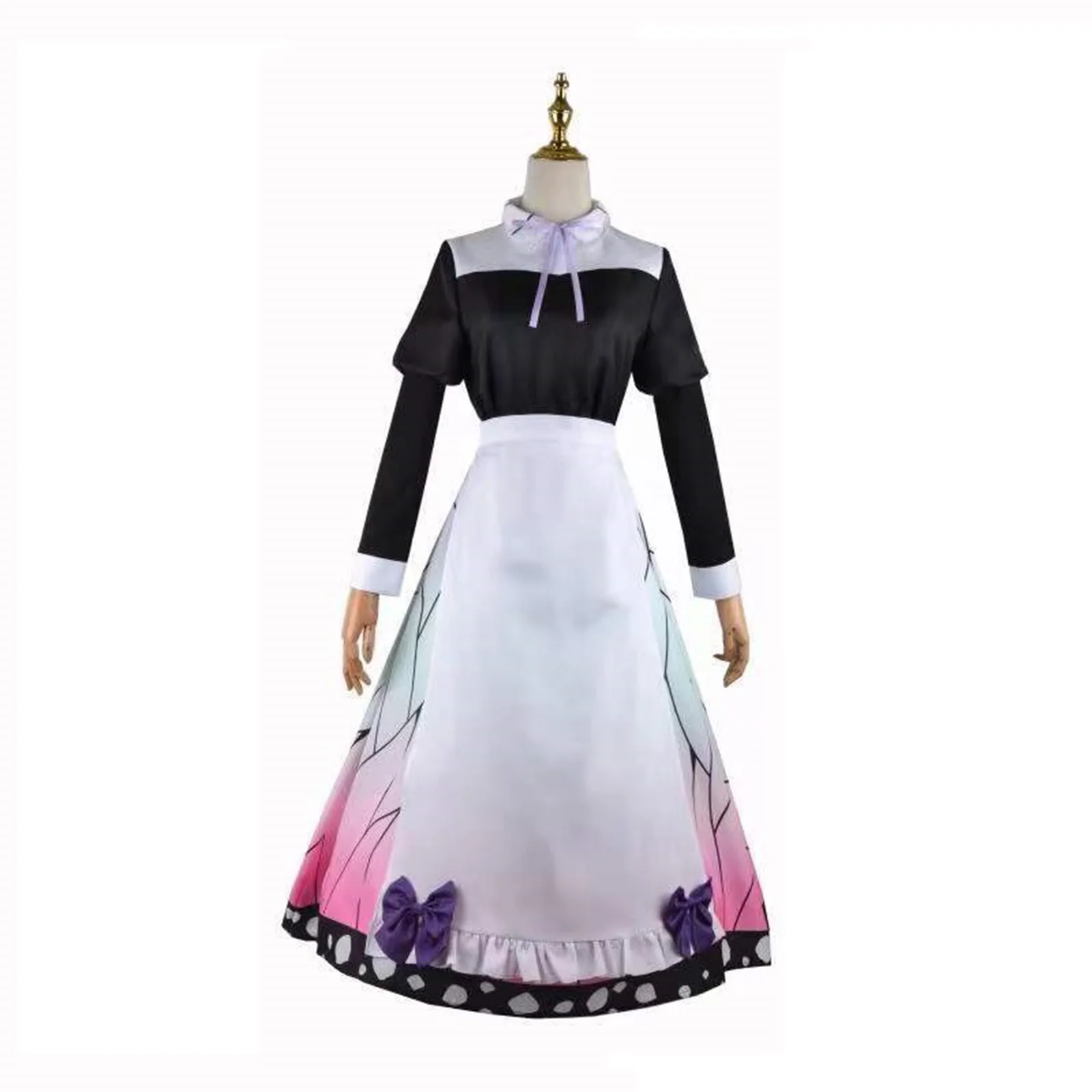 Anime Demon Slayer for Kochou Shinobu Cosplay Costumes Girl Vintage Maid Uniform Long Dress Apron Skirt Halloween Party Outfits
Anime Demon Slayer for Kochou Shinobu Cosplay Costumes Girl Vintage Maid Uniform Long Dress Apron Skirt Halloween Party Outfits