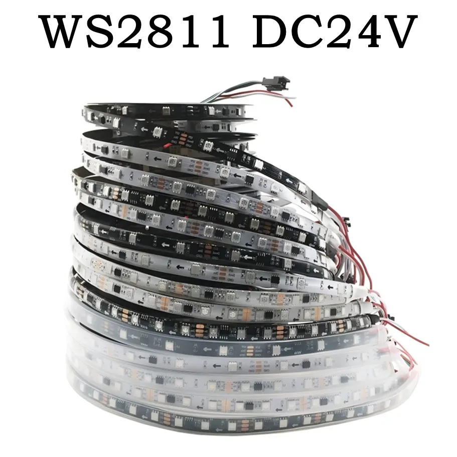 Светодиодная Лента Smart IC WS2811 RGB, 30/60 Светодиодов/м, 12В/24В, Черная/белая Печатная Плата
Светодиодная Лента Smart IC WS2811 RGB, 30/60 Светодиодов/м, 12В/24В, Черная/белая Печатная Плата