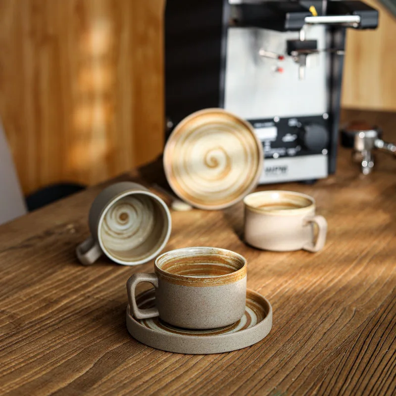 Handmade Retro Pottery Coffee Cup Set Ceramic Cups with Dish Milk Water Mug Breakfast Mugs Coffee Mugs Home Tableware
Handmade Retro Pottery Coffee Cup Set Ceramic Cups with Dish Milk Water Mug Breakfast Mugs Coffee Mugs Home Tableware