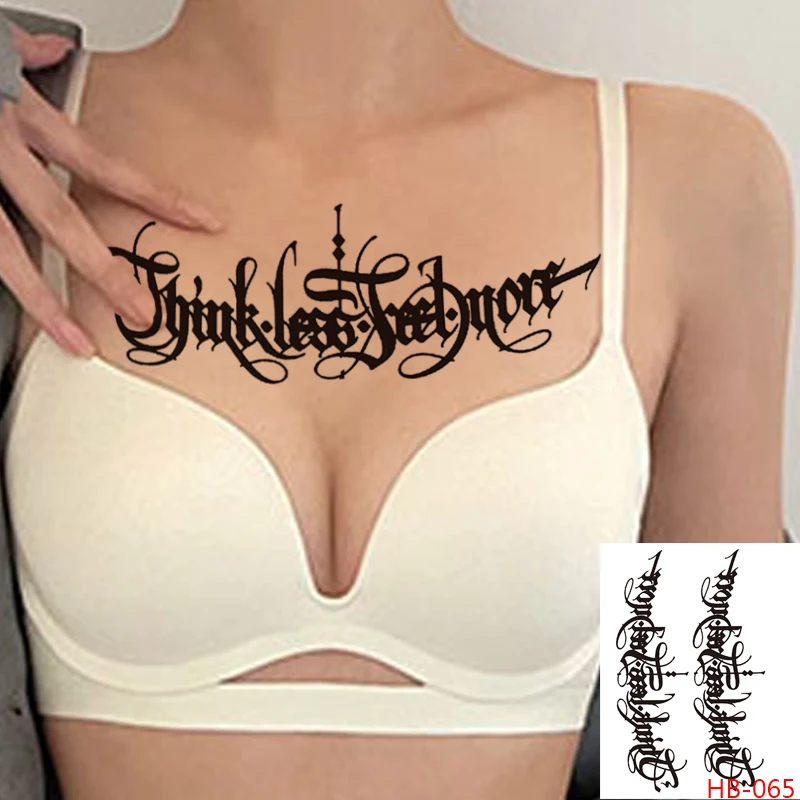 Chest Tattoo Stickers For Men Women Temporary Waterproof Waist Back Body Art Painting English Letter Tatoo Sticker
Chest Tattoo Stickers For Men Women Temporary Waterproof Waist Back Body Art Painting English Letter Tatoo Sticker