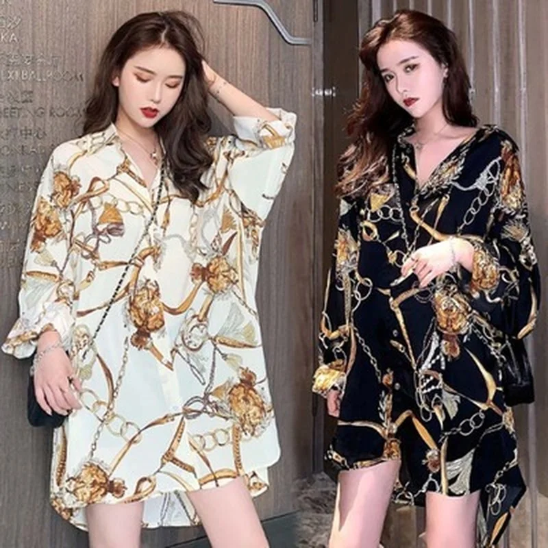 Chain Print Women's Blouse Shirt Long Sleeve Button Spring Blouses and Shirts Turn-down Collar Casual Fashion Woman Blouses 2022
Chain Print Women's Blouse Shirt Long Sleeve Button Spring Blouses and Shirts Turn-down Collar Casual Fashion Woman Blouses 2022