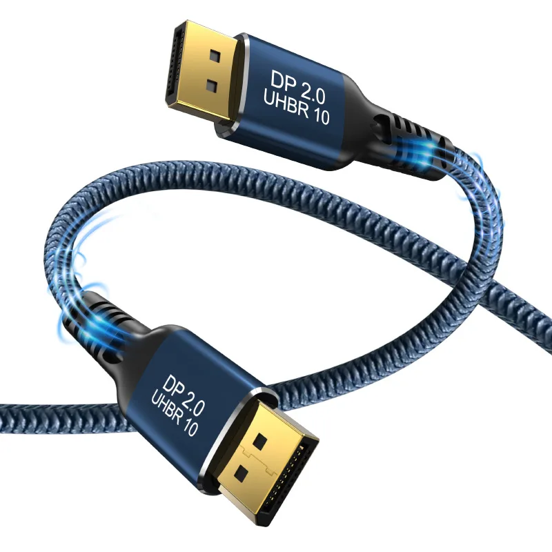 High Speed DisplayPort 2.0 Cable 16K@60Hz 8K@60HZ 4K 80Gbps HDR 3D DP 2.0 Cable DP to DP for Video PC Laptop TV DP Cable
High Speed DisplayPort 2.0 Cable 16K@60Hz 8K@60HZ 4K 80Gbps HDR 3D DP 2.0 Cable DP to DP for Video PC Laptop TV DP Cable