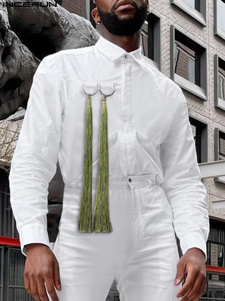 INCERUN Tops 2022 American Style New Men's D-button Tassel Blouse Fashion Casual Male Solid All-match Long-sleeved Shirts S-5XL
INCERUN Tops 2022 American Style New Men's D-button Tassel Blouse Fashion Casual Male Solid All-match Long-sleeved Shirts S-5XL