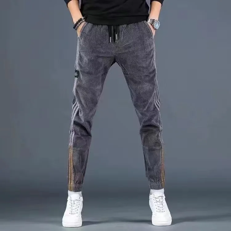 Summer Men's Casual Black Pencil Pants Fashion Letter Printed Trousers Korean Streetwear Drawstring Joggers Ankle-Length Pants
Summer Men's Casual Black Pencil Pants Fashion Letter Printed Trousers Korean Streetwear Drawstring Joggers Ankle-Length Pants
