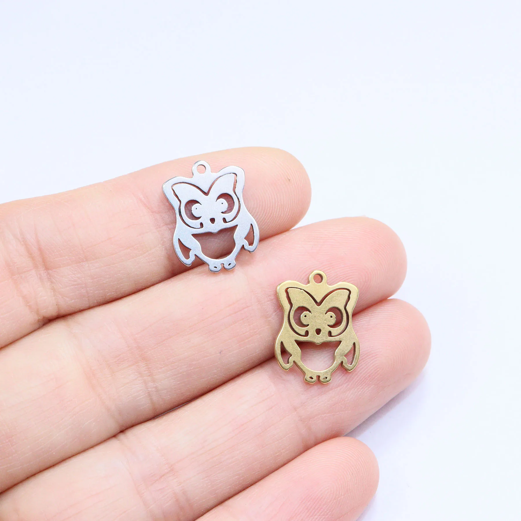 10pcs Stainless SteeL Lovely Owl Fashion Jewelry Charms Pendant DIY Handcraft Waterproof Antiallergic Vacuum Plate
10pcs Stainless SteeL Lovely Owl Fashion Jewelry Charms Pendant DIY Handcraft Waterproof Antiallergic Vacuum Plate