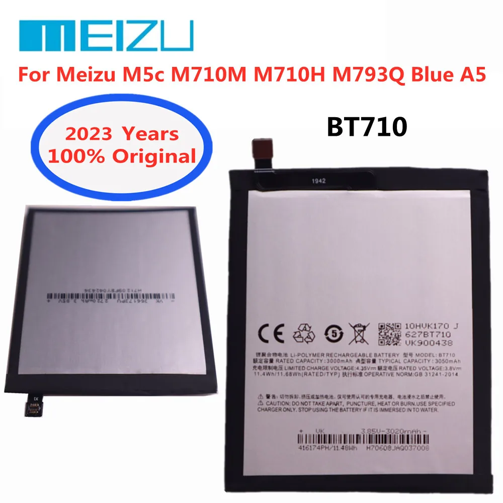 2023 год, 100% оригинальный аккумулятор для Meizu M5c M710M M710H M793Q Blue A5 3000Ah BT710, высококачественный аккумулятор для телефона
2023 год, 100% оригинальный аккумулятор для Meizu M5c M710M M710H M793Q Blue A5 3000Ah BT710, высококачественный аккумулятор для телефона