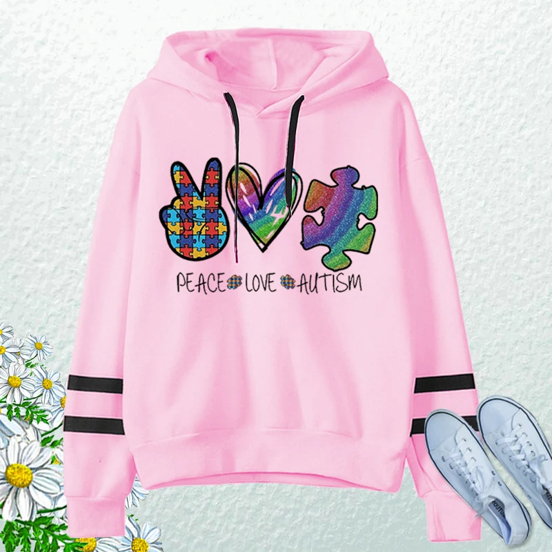 Peace Love Autism Graphic Hoodies Autism Awareness Winter Clothes Women Kawaii Clothing Aesthetic Streetwear Pullover Sportswear
Peace Love Autism Graphic Hoodies Autism Awareness Winter Clothes Women Kawaii Clothing Aesthetic Streetwear Pullover Sportswear