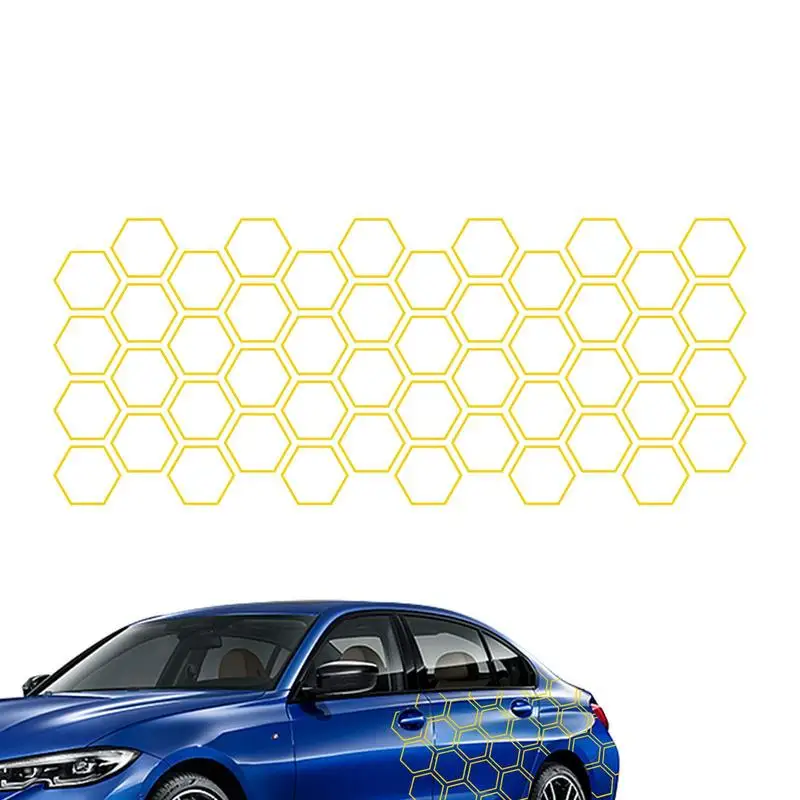 

Honeycomb Stickers For Car Hexagon Honeycomb Car Full Wrap Sticker Self-Adhesive 50*200cm/19.68*78.74in Car Door Side/Side Body