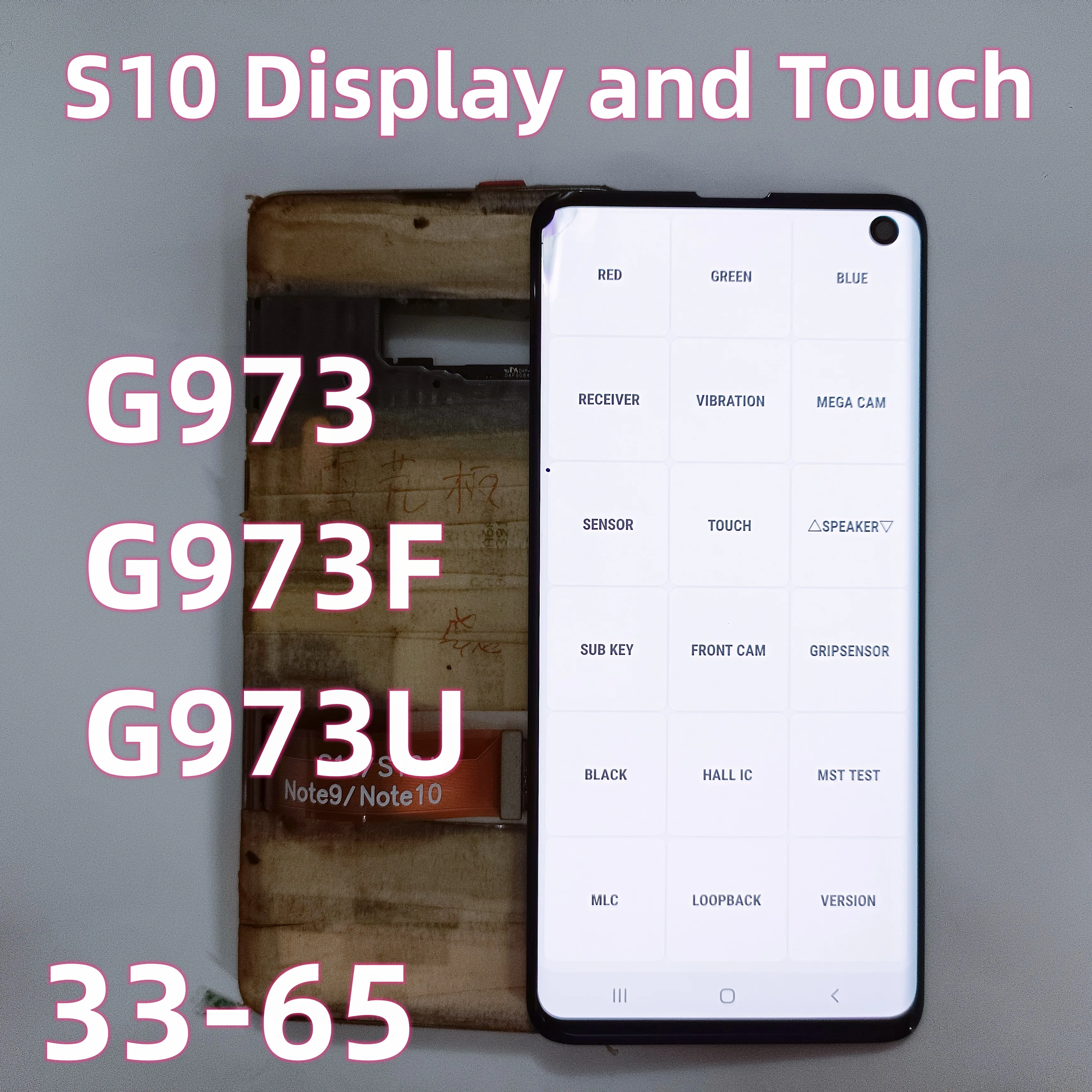 

100% 6.1" Original AMOLED LCD For Samsung Galaxy S10 G973 LCD SM-G973F/DS SM-G9730 Display With Touch Screen Digitizer Assembly
