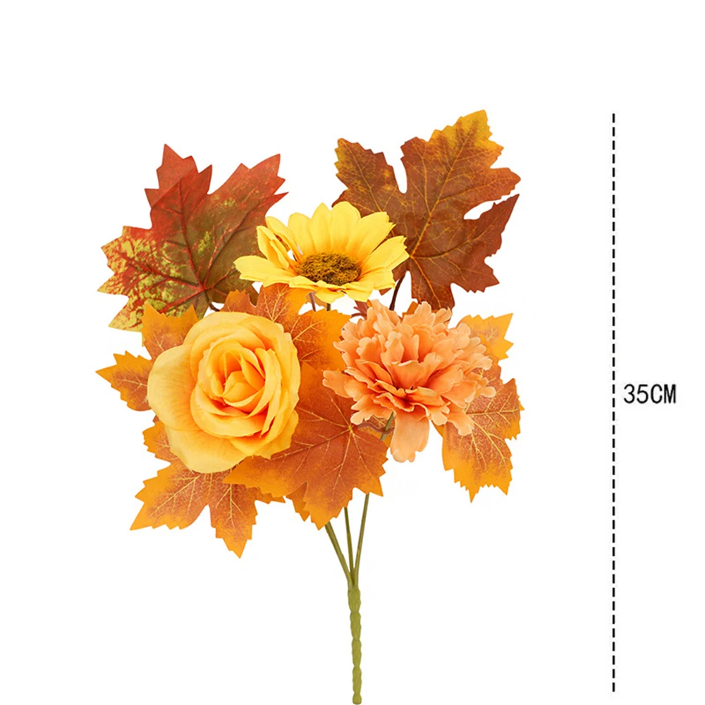 Искусственный шелковый букет кленовых листьев для Хэллоуина
Искусственный шелковый букет кленовых листьев для Хэллоуина