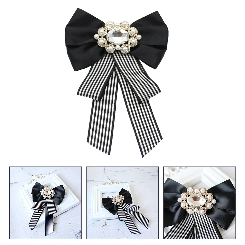 

Brooches Women Fashion Receive Flowers Bow Tie Woman Pre-tied Ties Pretty 17X13CM Clothes Accessories White Alloy