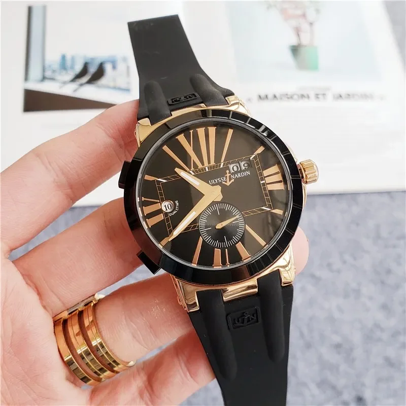Unique Black Men's Luxury Automatic Mechanical Marine Watch - Kinetic Energy Reserve Display, Ulysse Nardin Wristwatch, Ideal Gi
Unique Black Men's Luxury Automatic Mechanical Marine Watch - Kinetic Energy Reserve Display, Ulysse Nardin Wristwatch, Ideal Gi