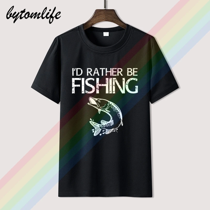 I'd Rather Be Fishing T-Shirt Funny Fisherman Shirt-RT Men's Women's 100% Cotton Short Sleeves Tops Tee Unisex
I'd Rather Be Fishing T-Shirt Funny Fisherman Shirt-RT Men's Women's 100% Cotton Short Sleeves Tops Tee Unisex