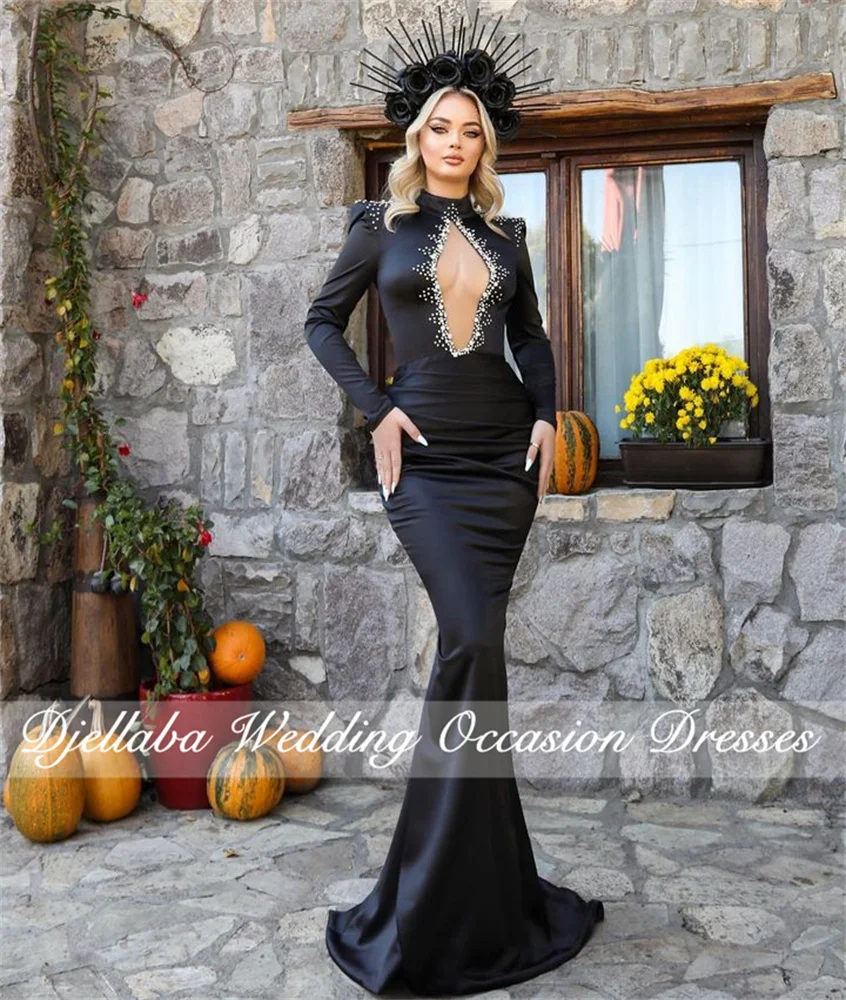 Elegant Black High Neck Mermaid Evening Dresses 2023 Long Sleeve Crystal Formal Party Dress Celebrity Gown Robes De Soirée
Elegant Black High Neck Mermaid Evening Dresses 2023 Long Sleeve Crystal Formal Party Dress Celebrity Gown Robes De Soirée