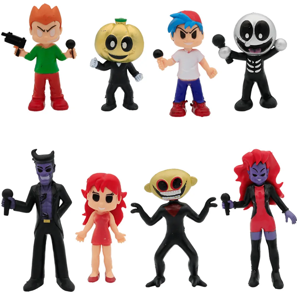 8pcs/set Friday Night Funkin Pvc Doll Toy Set Skid Pump Friday Whitty Model Cartoon Model Anime Figure Doll Theme Gift For Kids
8pcs/set Friday Night Funkin Pvc Doll Toy Set Skid Pump Friday Whitty Model Cartoon Model Anime Figure Doll Theme Gift For Kids