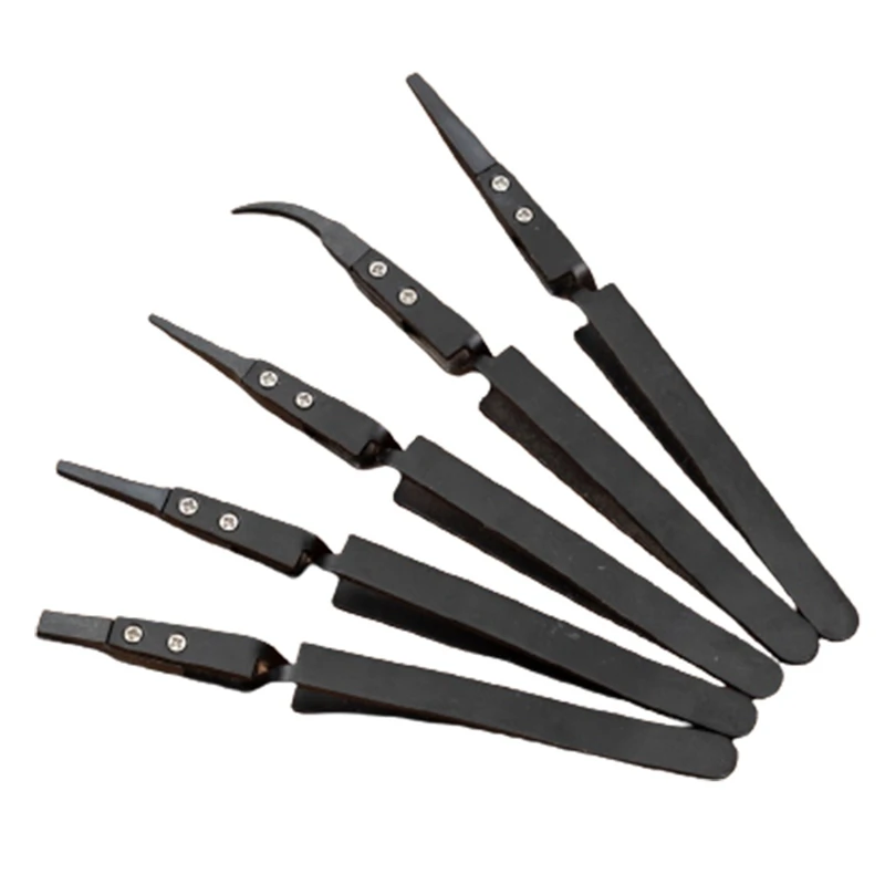 Hot 5Pcs ESD Precision Tweezers Set Stainless Steel Maintenance Repair Tool Kit Anti Static Model Making Hand Tool
Hot 5Pcs ESD Precision Tweezers Set Stainless Steel Maintenance Repair Tool Kit Anti Static Model Making Hand Tool