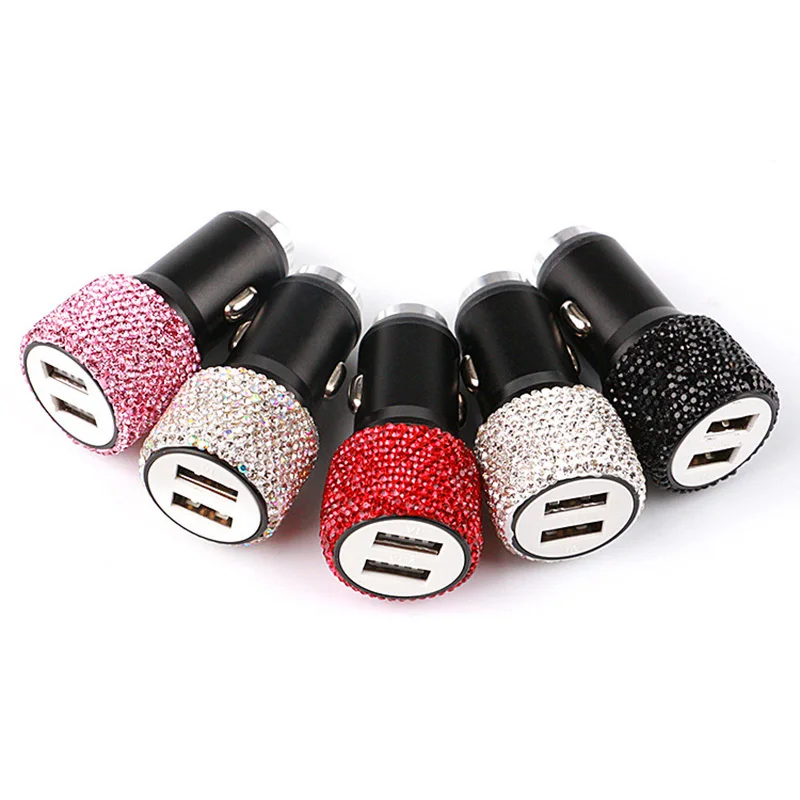 1PC Portable Dual USB Car Charger Crystal Diamond Car Cigarette Lighter Phone Tablet PC Truck Lorry For Honda/Toyota Girl Gifts
1PC Portable Dual USB Car Charger Crystal Diamond Car Cigarette Lighter Phone Tablet PC Truck Lorry For Honda/Toyota Girl Gifts