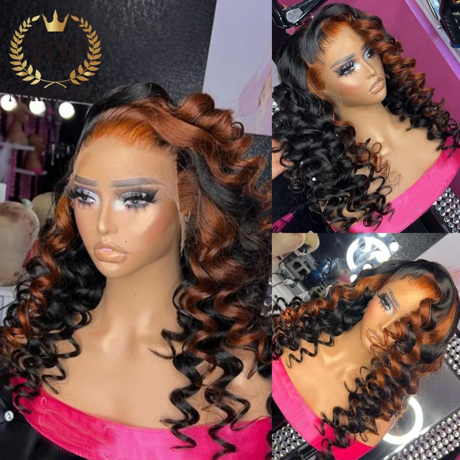 Topnormantic Highlight Color Loose Wave Wig with Baby Hair 13x6 Lace Front Remy Brazilian Human Hair Wigs for Black Women
Topnormantic Highlight Color Loose Wave Wig with Baby Hair 13x6 Lace Front Remy Brazilian Human Hair Wigs for Black Women