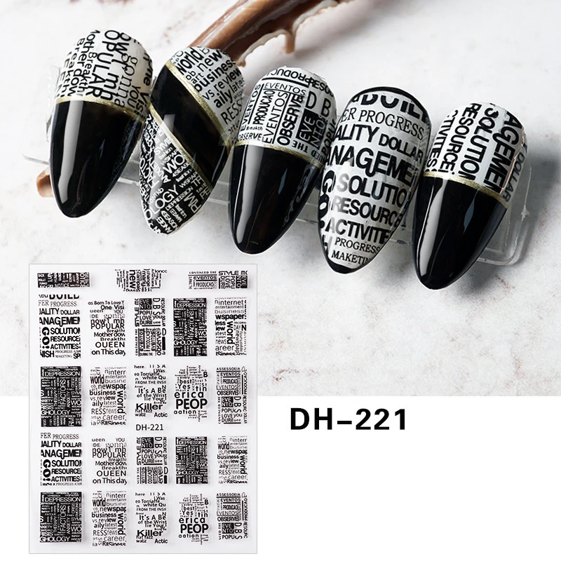 BeautyBigBang Animal Stars Flower Image Nail Art Stickers Self-Adhesive Slider Black White Nail Transfer
BeautyBigBang Animal Stars Flower Image Nail Art Stickers Self-Adhesive Slider Black White Nail Transfer