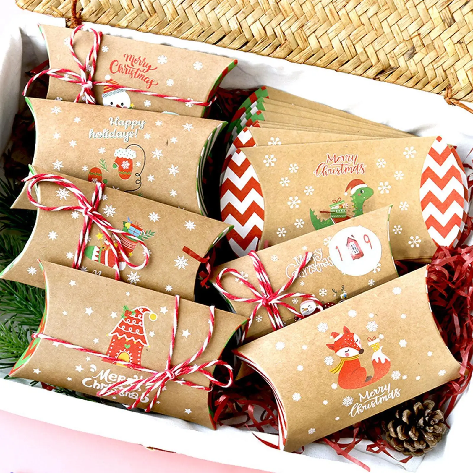 Countdown to Christmas Advent Calendar Kit Kraft Pillow Box Holiday Party Treats Candy Pouch Holder Wrapping Supplies 
Countdown to Christmas Advent Calendar Kit Kraft Pillow Box Holiday Party Treats Candy Pouch Holder Wrapping Supplies