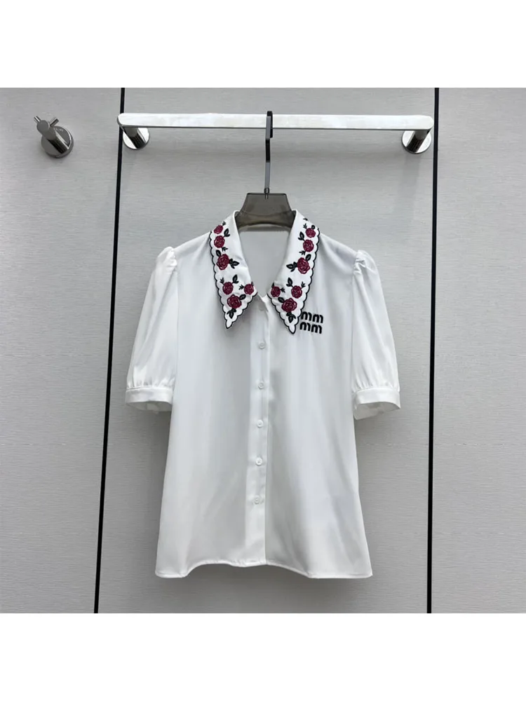 2023 New Women Spring And Summer Fashion Comfortable Vintage Lapel Embroidered Flower Puffed Sleeve Short Sleeved T-Shirt
2023 New Women Spring And Summer Fashion Comfortable Vintage Lapel Embroidered Flower Puffed Sleeve Short Sleeved T-Shirt