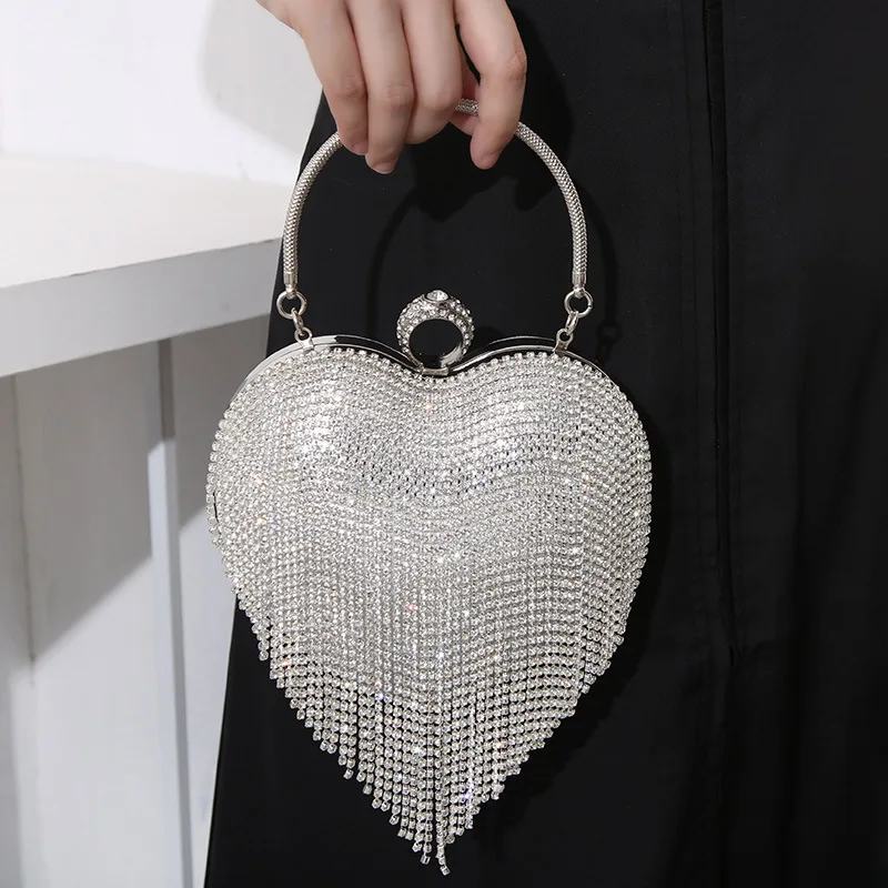 YIYI Rhinestones Tassel Evening Bag Love Shape Fashion Handbag for women Evening Banquet Wedding Crossbody Dress Handbag
YIYI Rhinestones Tassel Evening Bag Love Shape Fashion Handbag for women Evening Banquet Wedding Crossbody Dress Handbag