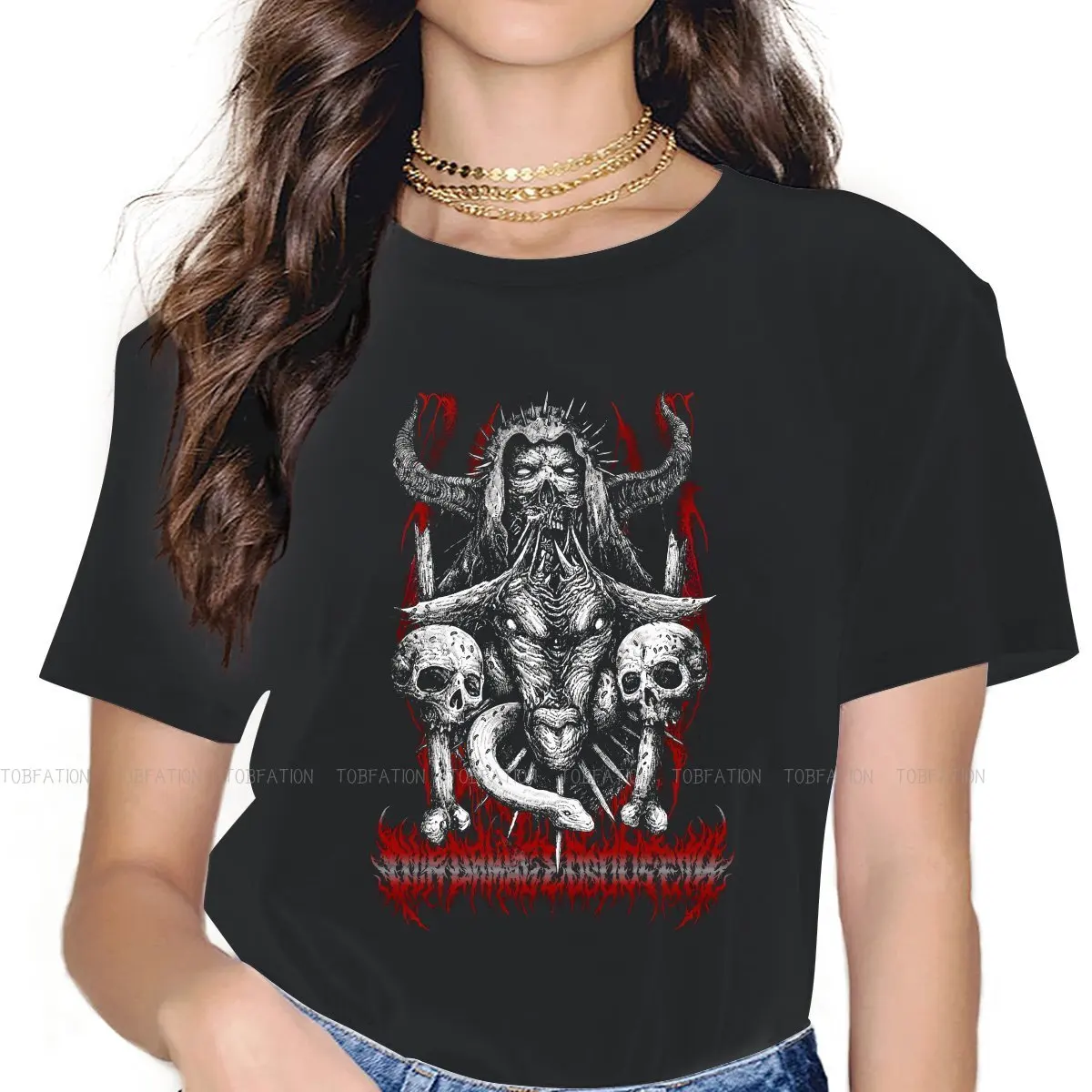 The Devil Inside Women's TShirt Baphomet Satan Lucifer Girls Graphic Tops O-neck Female T Shirt 4XL Humor Fashion Gift
The Devil Inside Women's TShirt Baphomet Satan Lucifer Girls Graphic Tops O-neck Female T Shirt 4XL Humor Fashion Gift