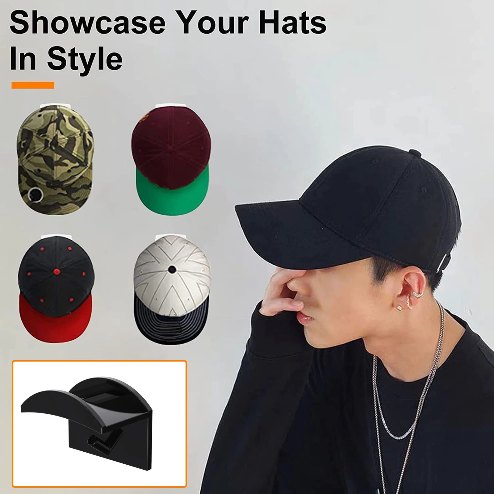 For Wall Hat Hooks Hook Hanger Hanging Hat Hook Storage Hat Sticky Hook Holder Mounted Plastic Material Durable
For Wall Hat Hooks Hook Hanger Hanging Hat Hook Storage Hat Sticky Hook Holder Mounted Plastic Material Durable