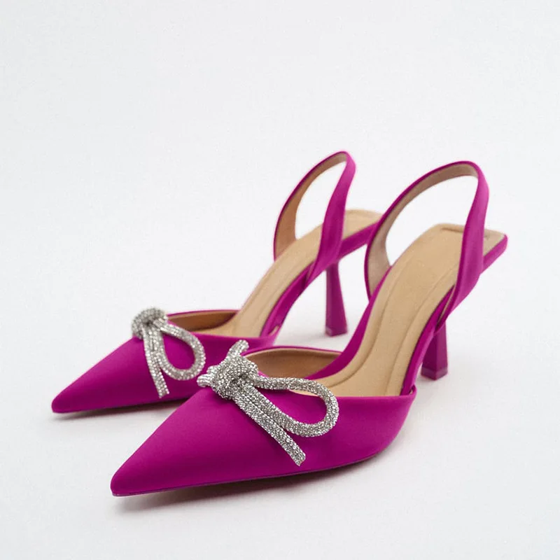 ZA2022 Summer rhinestone shiny bow high heels French pointed stiletto sandals with back strap fashion fairy shoes
ZA2022 Summer rhinestone shiny bow high heels French pointed stiletto sandals with back strap fashion fairy shoes