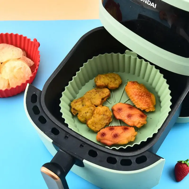 Air Fryer Inner Liner Multi-functional Barbecue Mat Air Fryer Accessories High Temperature Resistance Silicone Air Fryer Basket 
Air Fryer Inner Liner Multi-functional Barbecue Mat Air Fryer Accessories High Temperature Resistance Silicone Air Fryer Basket