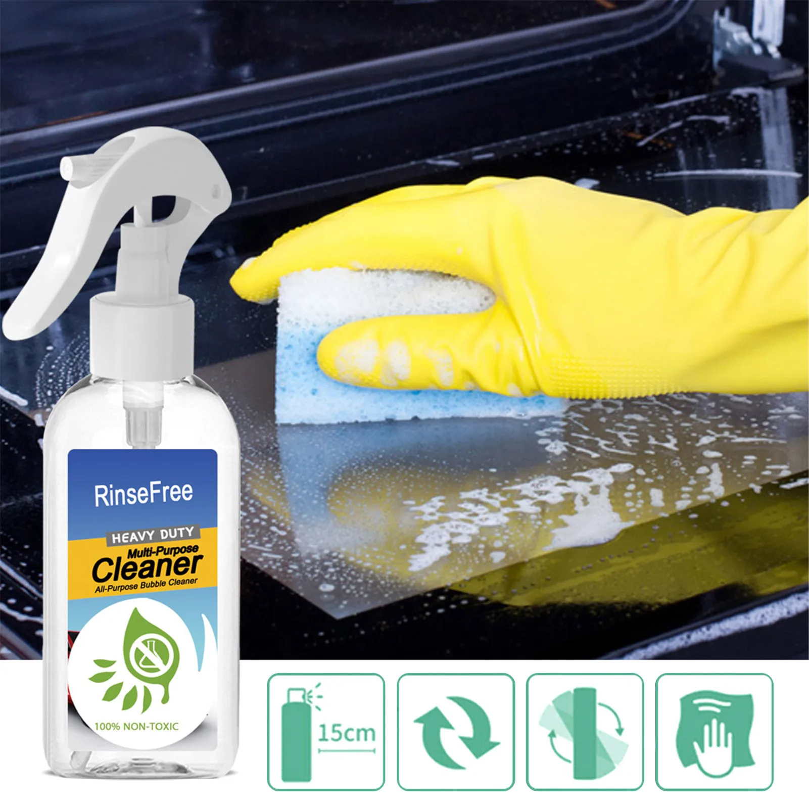 Kitchen Grease Foam Cleaner 30/100ml Stainless Steel Cleaner & Polish For Grills Ovens & Appliances All Purpose Bubble Cleaner
Kitchen Grease Foam Cleaner 30/100ml Stainless Steel Cleaner & Polish For Grills Ovens & Appliances All Purpose Bubble Cleaner