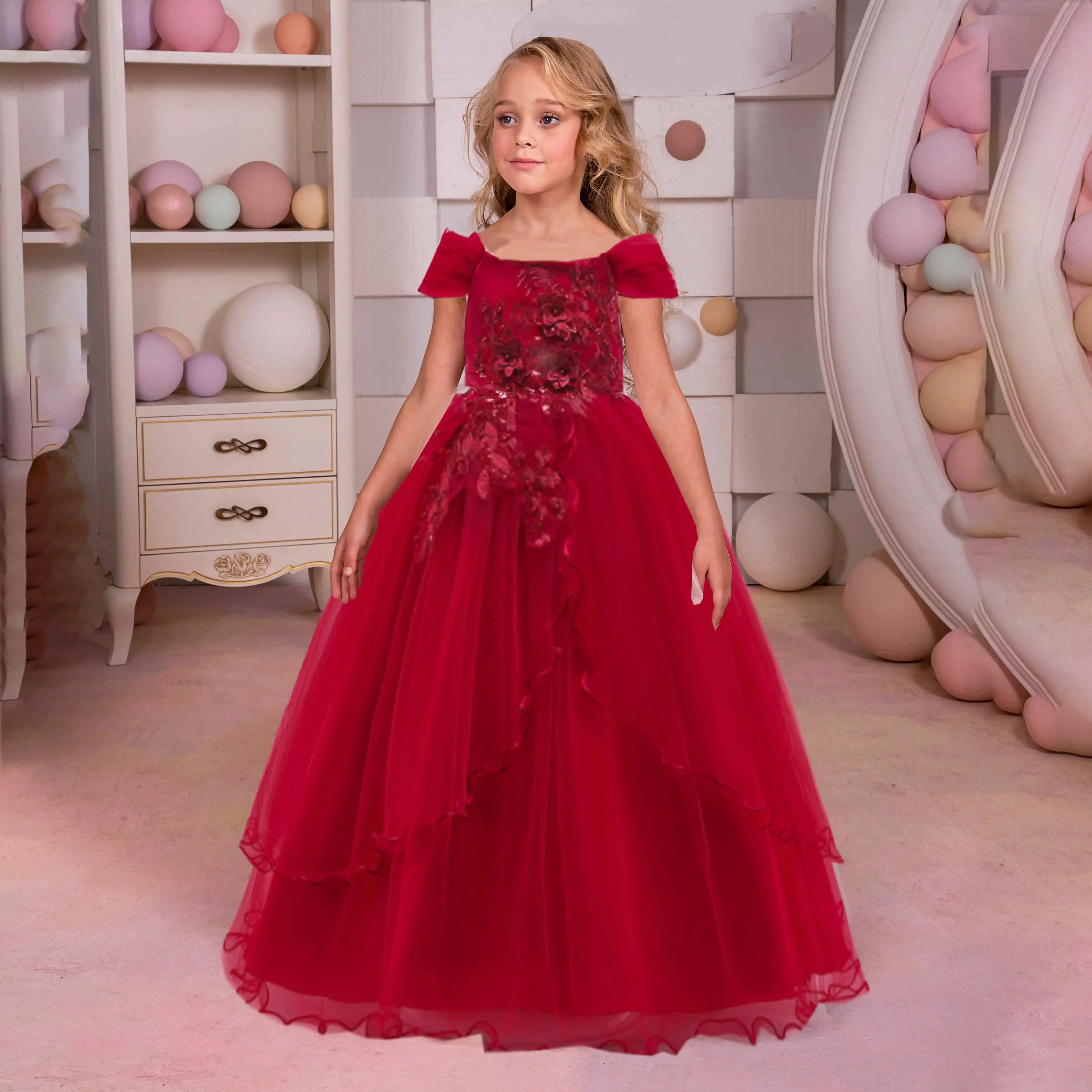 Lace Formal Dress for Girls Costume Embroidery Wedding Princess Children Tailing Girls Dress Tutu Host Flower Party Kid Clothes
Lace Formal Dress for Girls Costume Embroidery Wedding Princess Children Tailing Girls Dress Tutu Host Flower Party Kid Clothes