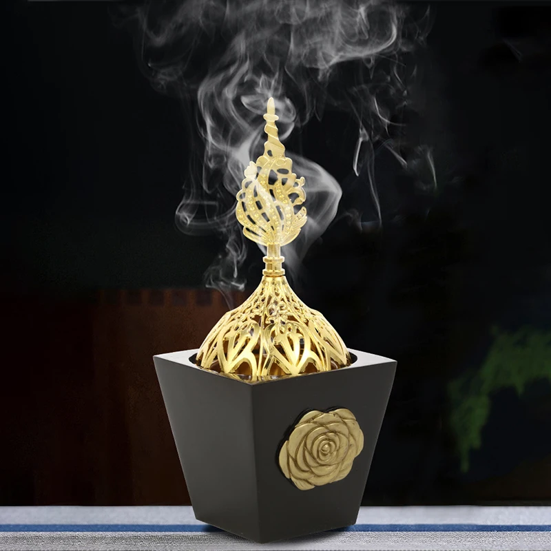 New Arabic Style Resin Aromatherapy Stove Fashion Simple Home Study Office With Rose Decoration Creative Candlestick Decoration
New Arabic Style Resin Aromatherapy Stove Fashion Simple Home Study Office With Rose Decoration Creative Candlestick Decoration