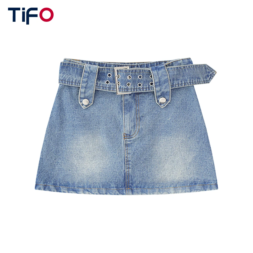 Washed Blue Denim Skirt Women Hot Girl Chic with Belt Short Skirt Summer Slim A Line Skirt
Washed Blue Denim Skirt Women Hot Girl Chic with Belt Short Skirt Summer Slim A Line Skirt