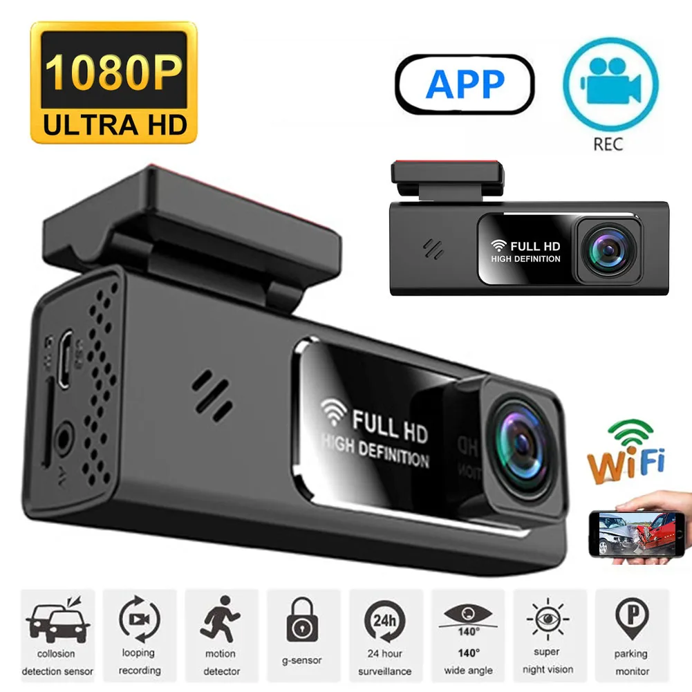 Car Dash Cam 1080P HD Driving Recorder Car DVR Bulit-in WiFi Car Video Recorders Night Vision Loop Recording Auto Dash Camera
Car Dash Cam 1080P HD Driving Recorder Car DVR Bulit-in WiFi Car Video Recorders Night Vision Loop Recording Auto Dash Camera