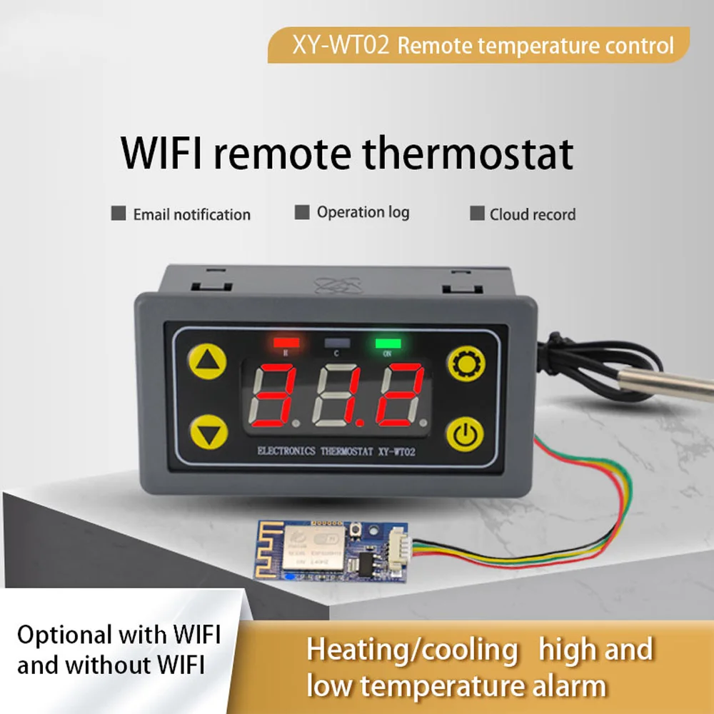 WIFI Remote Thermostat High Precision Digital Temperature Controller Module Cool Heat APP Temperature Collection with NTC Probe
WIFI Remote Thermostat High Precision Digital Temperature Controller Module Cool Heat APP Temperature Collection with NTC Probe
