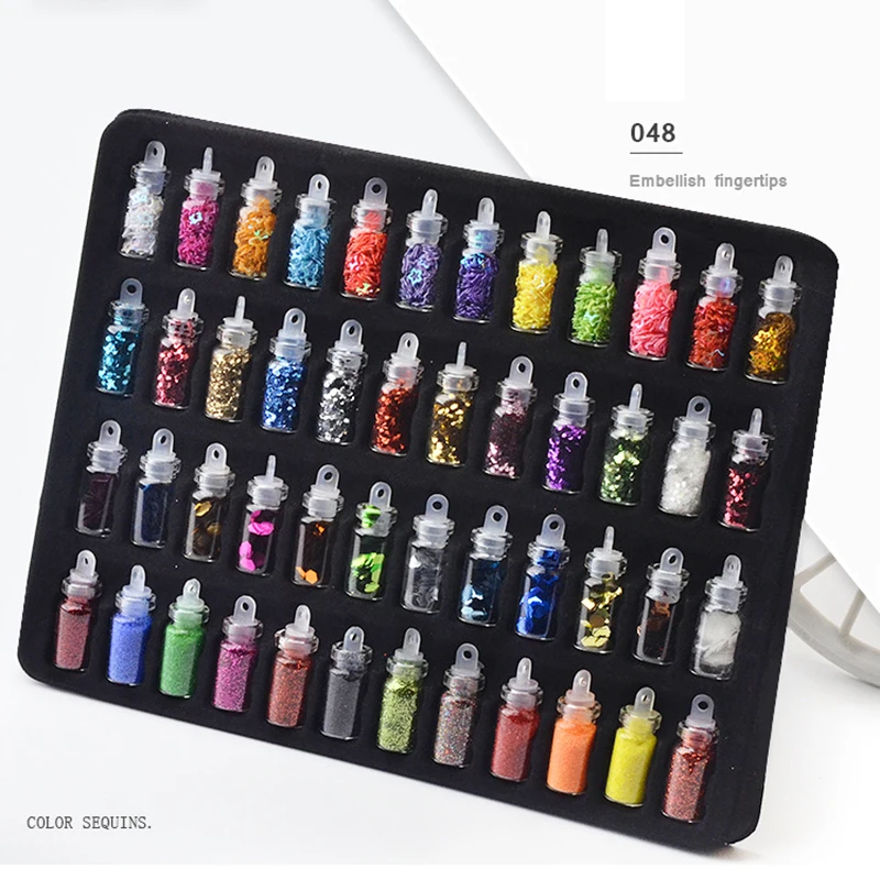 Набор блесток для ногтей, 48 бутылок
Набор блесток для ногтей, 48 бутылок