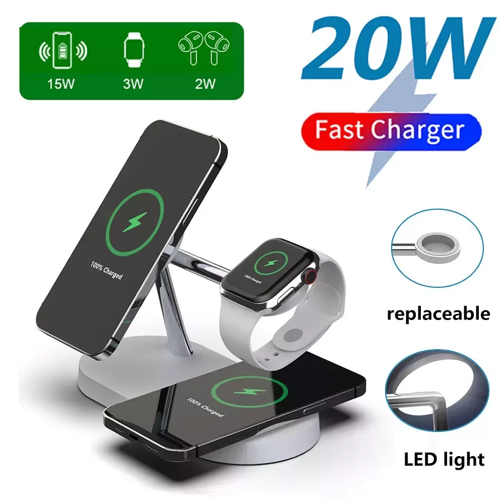 Wireless Charger Stand 13 11 12 X 8 Watch Macsafe Fast Charging Station for Airpods Pro 7 -1
Wireless Charger Stand 13 11 12 X 8 Watch Macsafe Fast Charging Station for Airpods Pro 7 -1