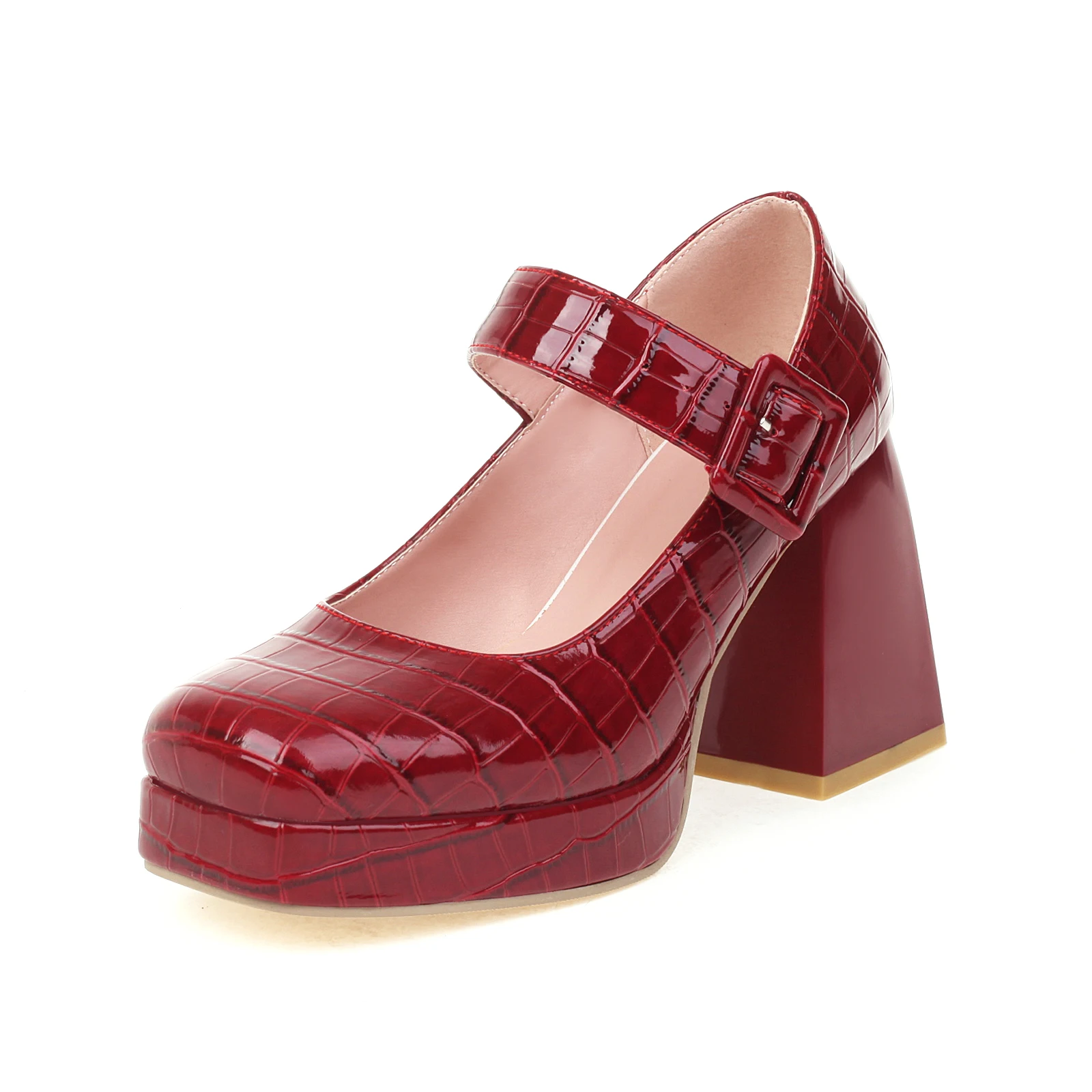 Mstyle Women's Handmade Platform Mary Janes Checkered Pattern Buckle High Block Heel Cosplay Classic Pumps Black Red Beige Shoes
Mstyle Women's Handmade Platform Mary Janes Checkered Pattern Buckle High Block Heel Cosplay Classic Pumps Black Red Beige Shoes
