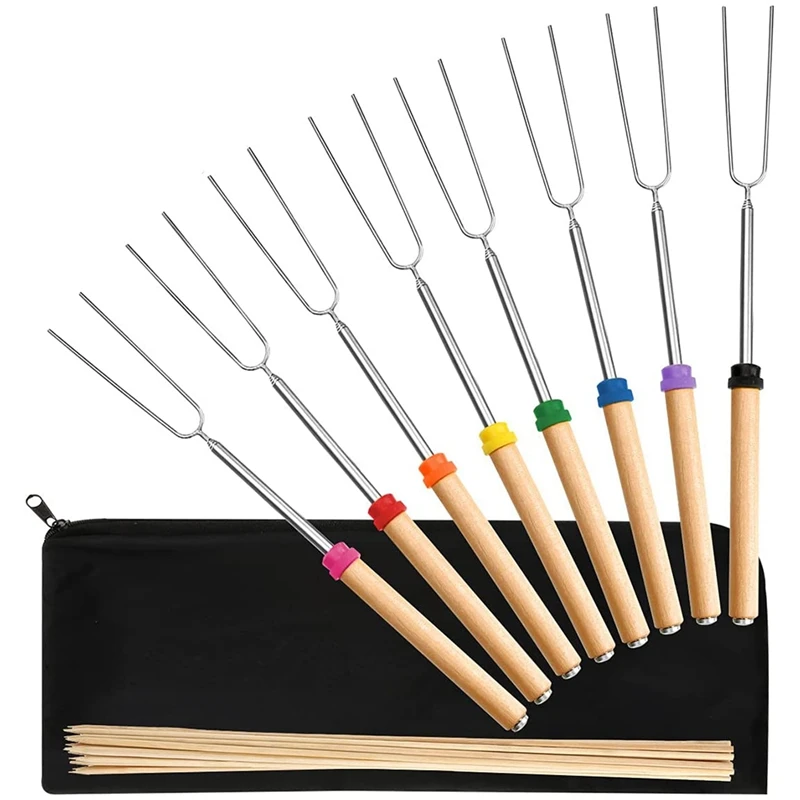 8Pack 32Inch Marshmallow Roasting Sticks Stainless Steel Hot Dog Sticks for Campfire Telescoping with Bamboo Skewers
8Pack 32Inch Marshmallow Roasting Sticks Stainless Steel Hot Dog Sticks for Campfire Telescoping with Bamboo Skewers