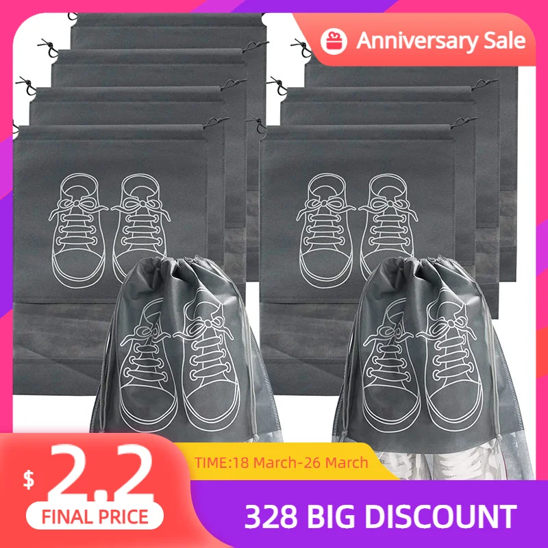 5 шт., водонепроницаемые дорожные сумки на шнурке для хранения обуви 
5 шт., водонепроницаемые дорожные сумки на шнурке для хранения обуви