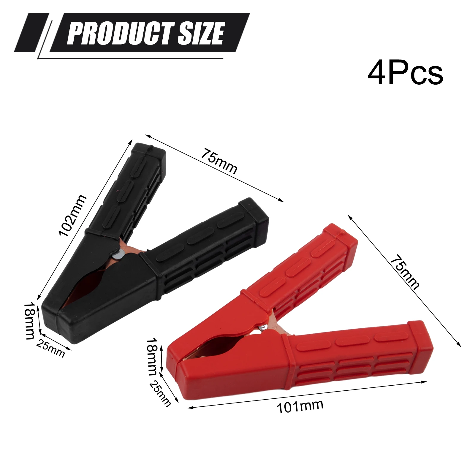 Durable Battery Clamps, 4PCS Power Replacement Jumper Cable with Powerful Clip, Easy Installation, Universal Fitment
Durable Battery Clamps, 4PCS Power Replacement Jumper Cable with Powerful Clip, Easy Installation, Universal Fitment