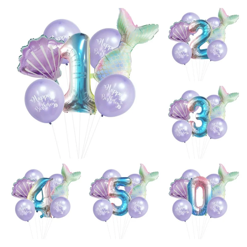 1Set Mermaid Theme Balloons for Kids Girl Little Mermaid Birthday Party Decoration 32inch Number Balloon Baby Shower Supplies
1Set Mermaid Theme Balloons for Kids Girl Little Mermaid Birthday Party Decoration 32inch Number Balloon Baby Shower Supplies