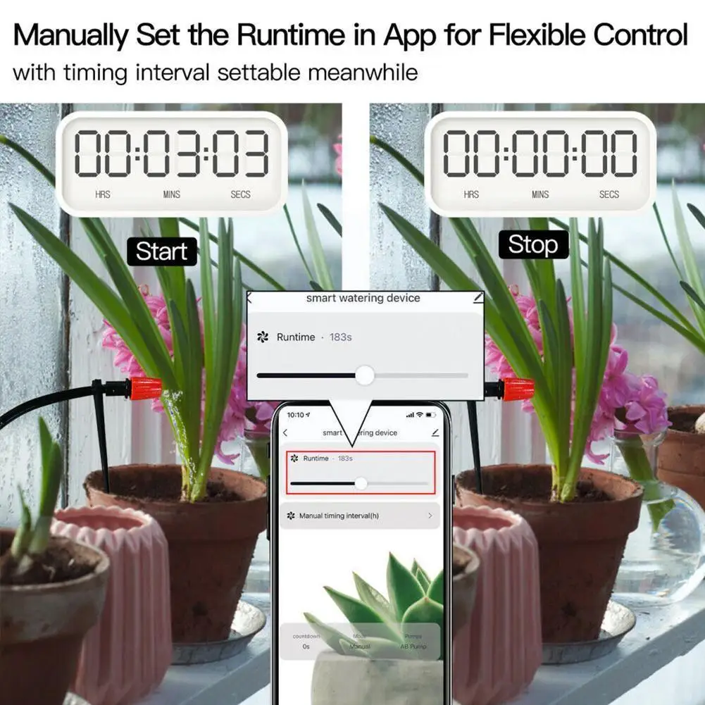 Умная поливочная машина Tuya, Wi-Fi, автоматическая система микрокапельного орошения, двойной насос, переключатель для Google/ Ale S0E0 
Умная поливочная машина Tuya, Wi-Fi, автоматическая система микрокапельного орошения, двойной насос, переключатель для Google/ Ale S0E0