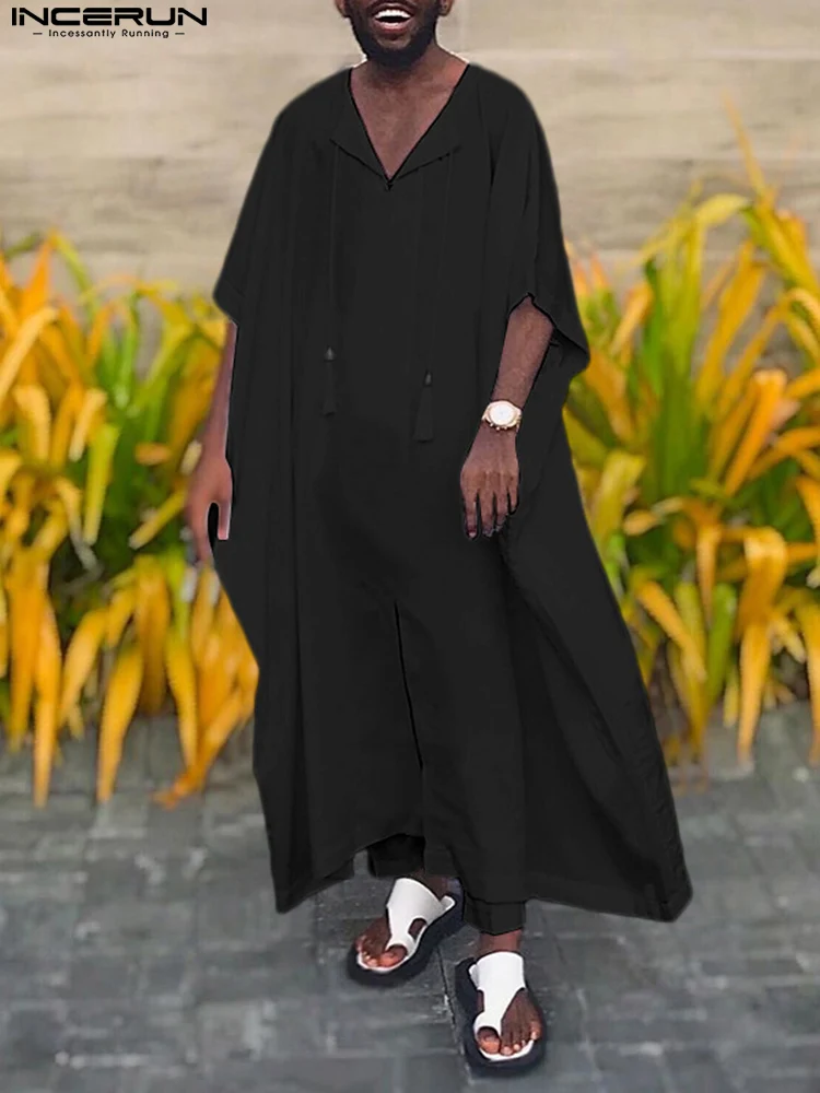 Men Muslim Jubba Thobe Islamic Arabic Kaftan 2022 Solid Color Loose Casual Caftan V Neck Half Sleeve Men Robes S-5XL INCERUN
Men Muslim Jubba Thobe Islamic Arabic Kaftan 2022 Solid Color Loose Casual Caftan V Neck Half Sleeve Men Robes S-5XL INCERUN